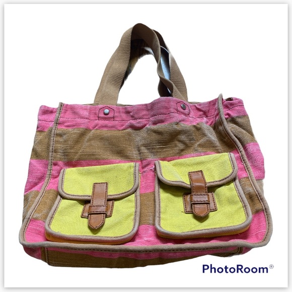 Large FOSSIL shay canvas shoulder tote - Picture 1 of 13